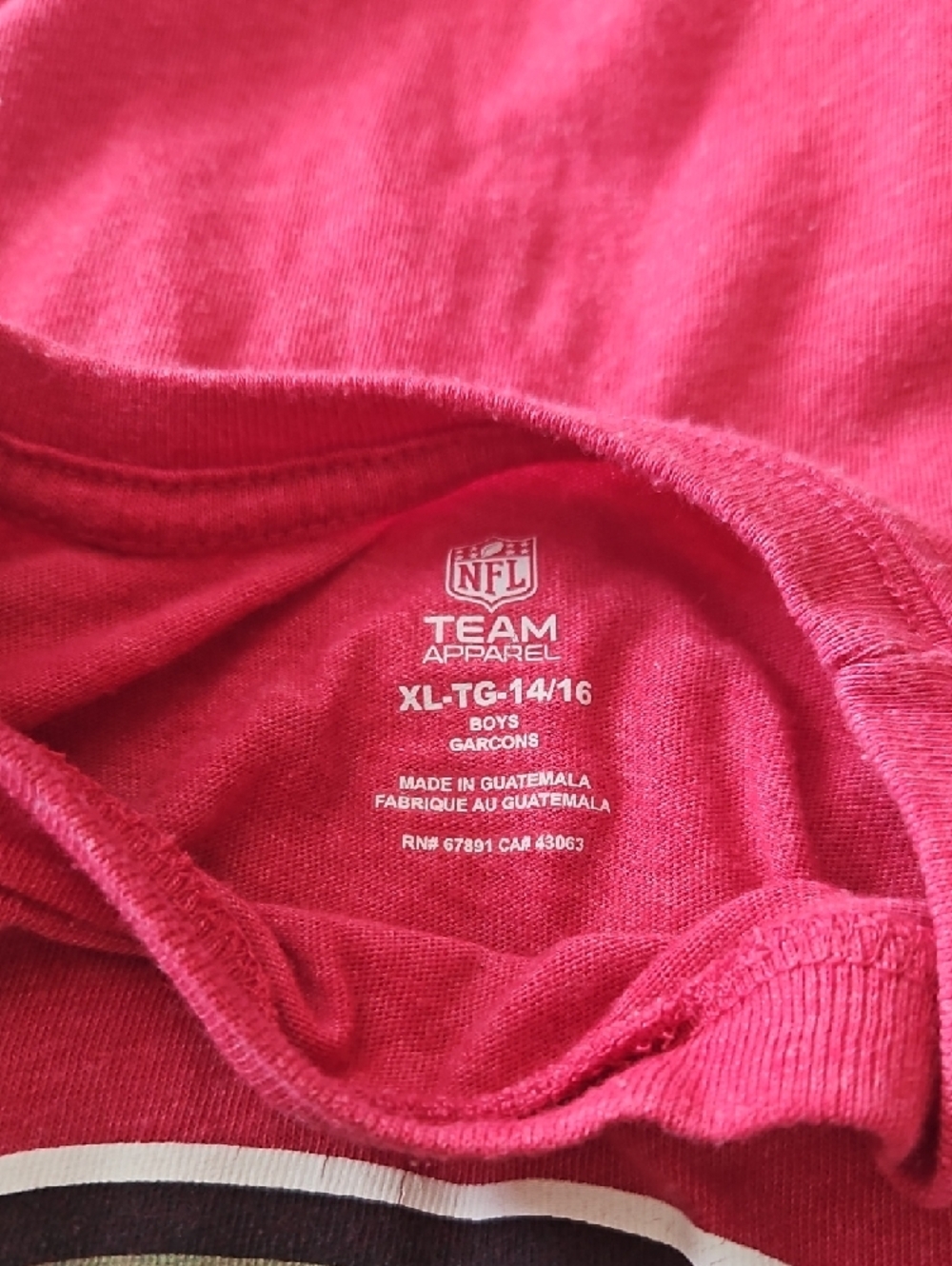 NFL San Francisco 49ers Red Short Sleeve Logo Tee - Picture 2 of 2